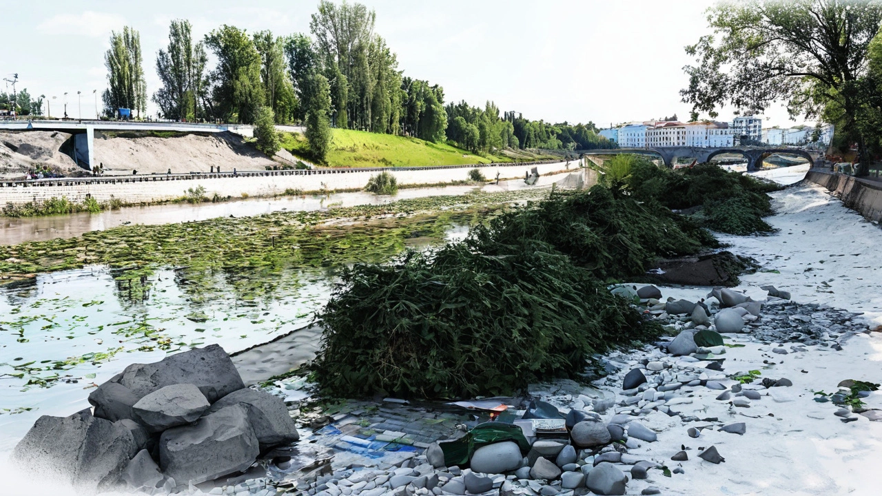 Экологический субботник на месте слияния рек Ока и Орлица ко Дню города Орла